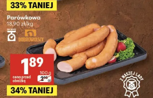Parówkowa Dobrowolscy promocja w Delikatesy Centrum