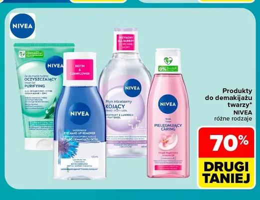 Produkty do demakijażu twarzy Nivea promocja w Carrefour Market