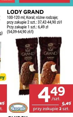 Lody Grand Koral promocja w Stokrotka