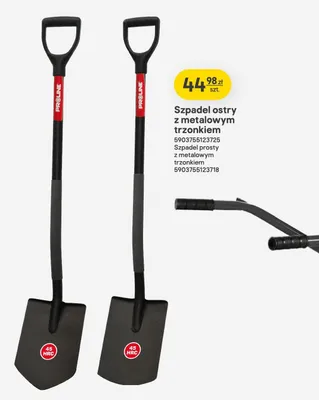 Szpadel ostry z metalowym trzonkiem promocja w Castorama