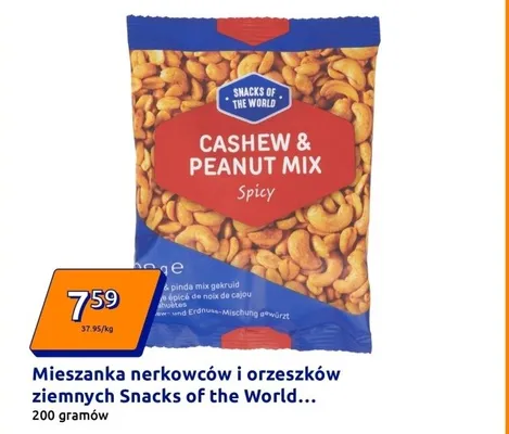 Mieszanka nerkowców i orzeszków ziemnych Spicy promocja w Action