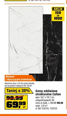 Gres szkliwiony strukturalny Colton promocja w OBI
