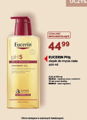 Olejek do mycia ciała Eucerin pH5 promocja w Ziko Dermo