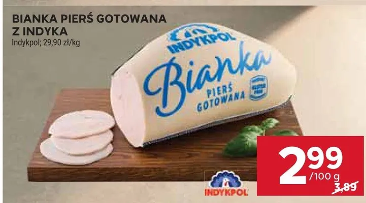 Bianka pierś gotowana z indyka Indykpol promocja w Stokrotka