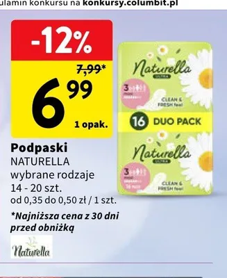 Podpaski Naturella promocja w Intermarche