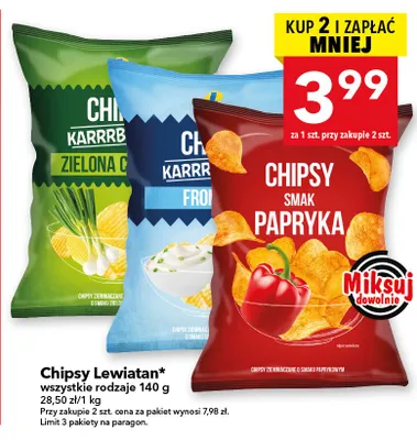 Chipsy o smaku fromage Lewiatan promocja w LEWIATAN