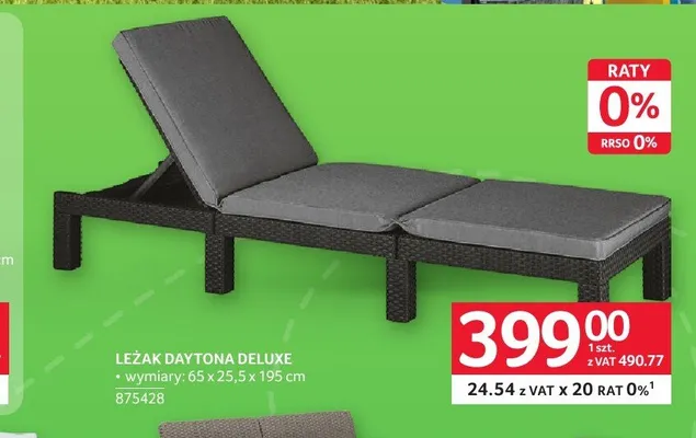 Leżak Daytona Deluxe promocja w Selgros