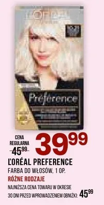 Farba do włosów L'Oréal Preference promocja w Drogerie Natura