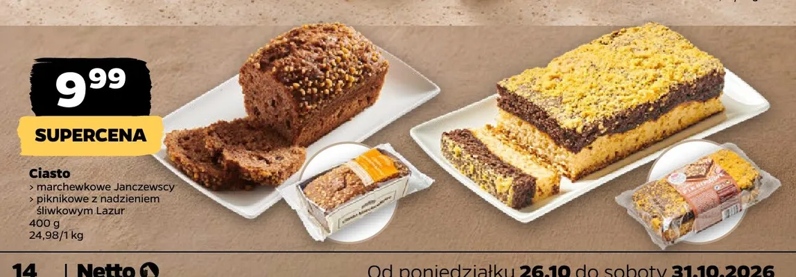 Ciasto marchewkowe Janczewscy promocja w Netto