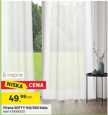 Firana Softy biała promocja w Leroy Merlin