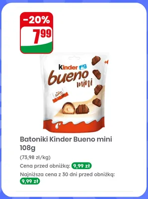 Batoniki Kinder Bueno mini promocja w Dino