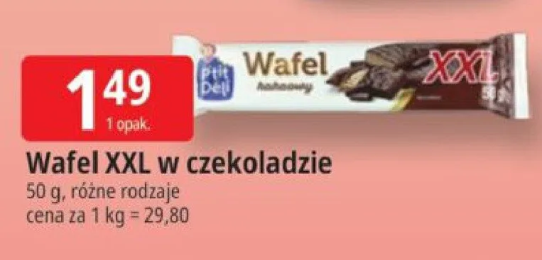 Wafel XXL w czekoladzie P'tit Déli promocja w Leclerc