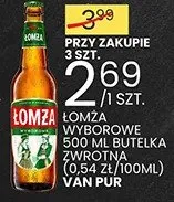Piwo Łomża wybronowe 500 ml butelka zwrotna (0.54 zł/100ml) Van Pur promocja w Wafelek