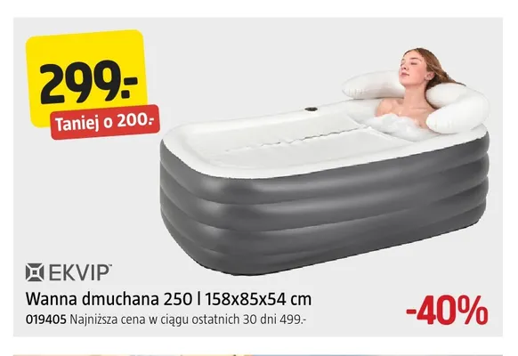Wanna dmuchana Ekvip 250 l promocja w Jula
