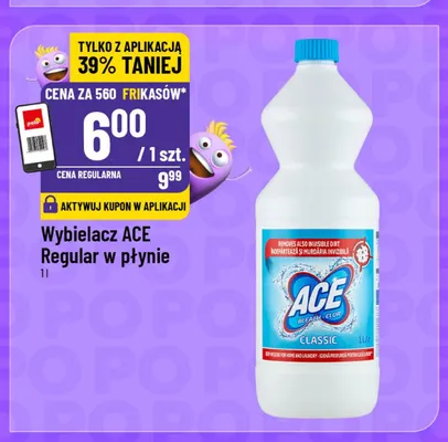 Wybielacz ACE Regular w płynie promocja w POLOmarket