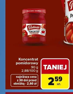 Koncentrat pomidorowy Pudliszki promocja w Carrefour