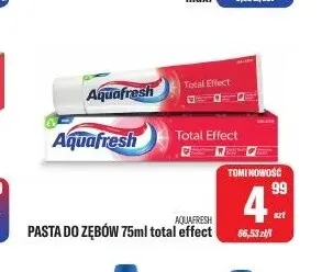 Pasta do zębów Total Effect Aquafresh promocja w Tomi Markt