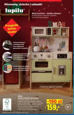 Kuchnia drewniana 24 elementy Lupilu promocja w Lidl