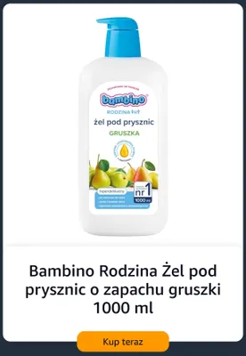 Bambino Rodzina Żel pod prysznic o zapachu gruszki promocja w Amazon