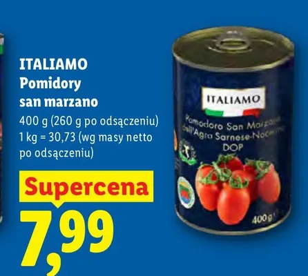 Pomidory San Marzano ITALIAMO promocja w Lidl