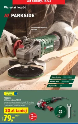 Szlifierka kątowa, 1200W promocja w Lidl