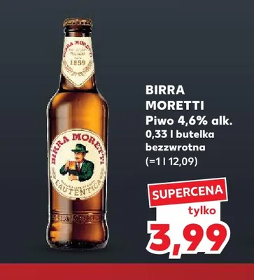 Piwo Birra Moretti 330 ml promocja w Kaufland