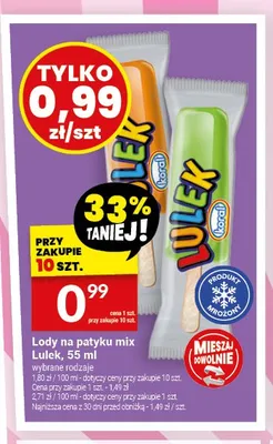 Lody na patyku mix Lulek promocja w Twój Market