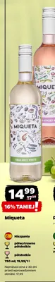 Wino białe półsłodkie Miqueta promocja w Netto