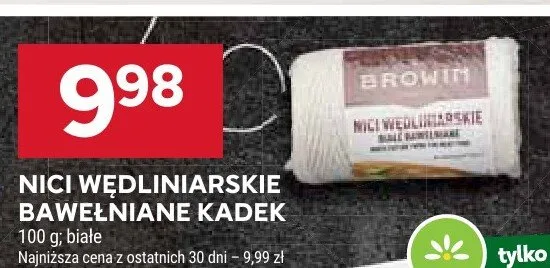 Nici wędliniarskie bawełniane kadek promocja w Stokrotka