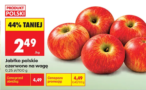 Jabłka polskie czerwone promocja w Biedronka