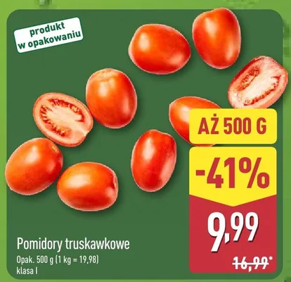 Pomidory truskawkowe promocja w Aldi