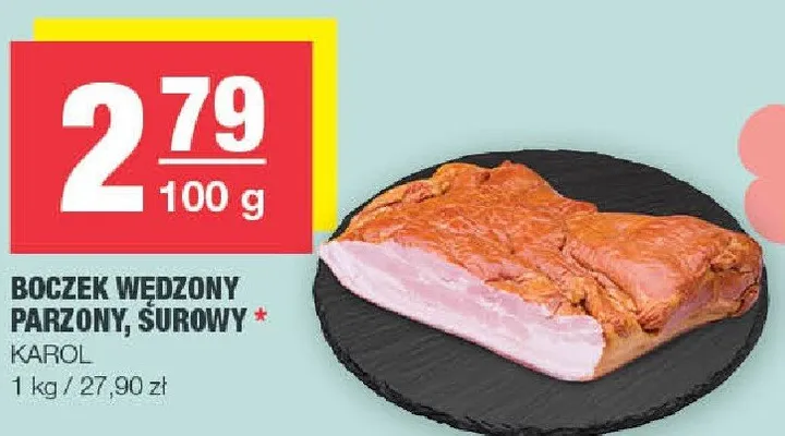 Boczek wędzony parzony, surowy promocja w SPAR