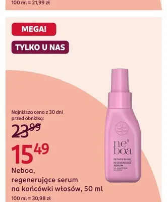 Regenerujące serum na końcówki włosów Neboa 50ml promocja w Rossmann