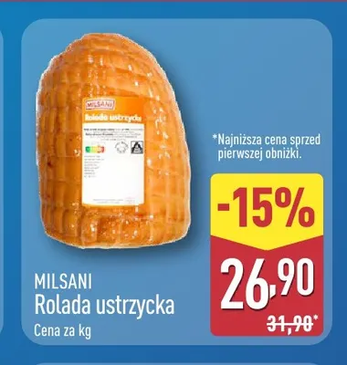 Rolada ustrzycka Milsani promocja w Aldi