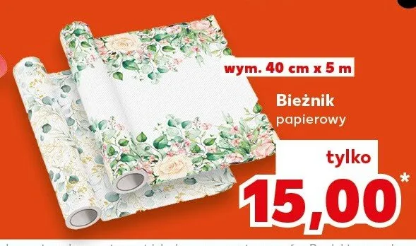 Bieżnik papierowy 40 cm x 5 m promocja w Kaufland
