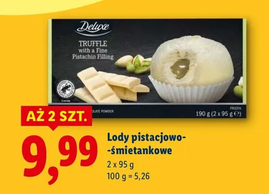 Lody pistacjowo-śmietankowe promocja w Lidl