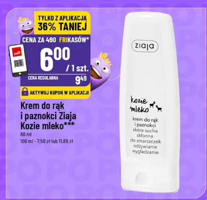Krem do rąk i paznokci Ziaja Kozie mleko promocja w POLOmarket