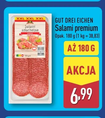 Salami premium Gut Drei Eichen promocja w Aldi