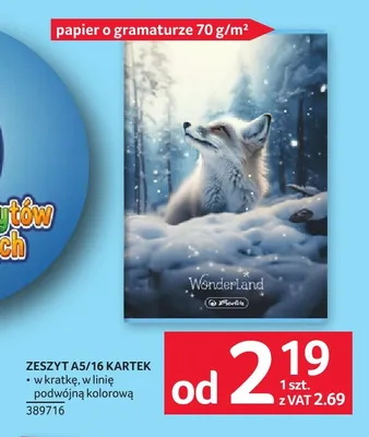 Zeszyt A5 16 kartek Herlitz 70 g/m² promocja w Selgros