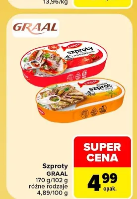 Szproty w oleju Graal promocja w Carrefour Market
