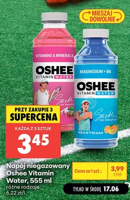 Napój niegazowany Oshee Vitamin Water Magnesium + B6 promocja w Biedronka