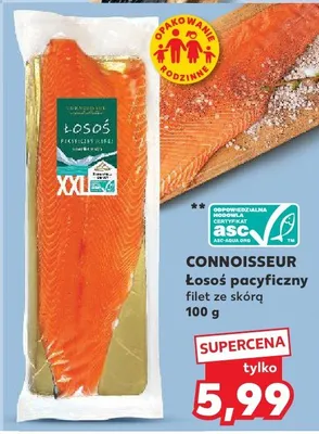 Łosoś pacyficzny filet ze skórą promocja w Kaufland