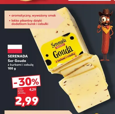 Ser gouda z kurkami i cebulą Serenada promocja w Kaufland