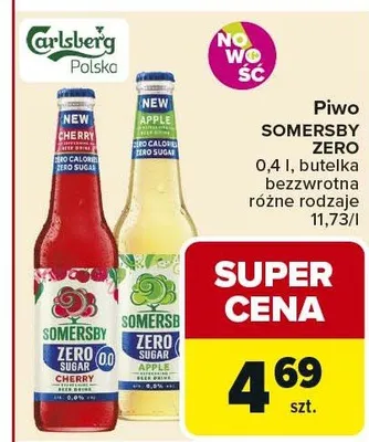 Piwo Somersby Zero promocja w Carrefour