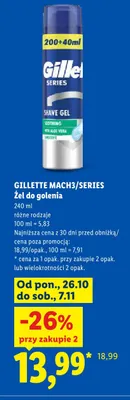 Żel do golenia Gillette Mach3/Series promocja w Lidl