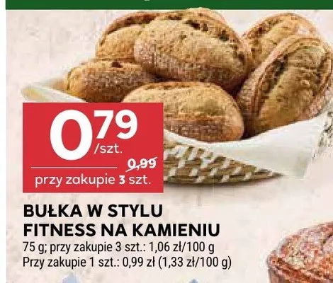 Bułka w stylu fitness na kamieniu promocja w Stokrotka