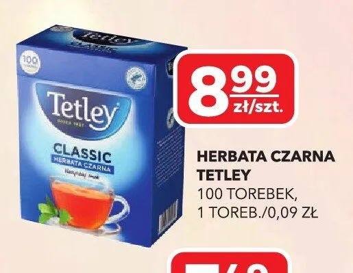 Herbata czarna Tetley Classic promocja w Top Market