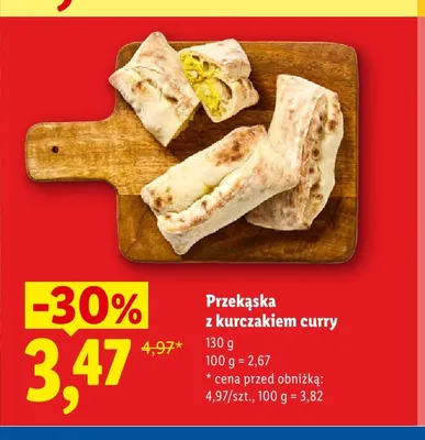 Przekąska z kurczakiem curry promocja w Lidl