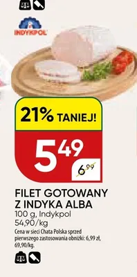 Filet gotowany z indyka Alba Indykpol promocja w Chata Polska