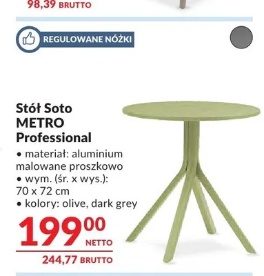 Stół Soto METRO Professional promocja w Makro
